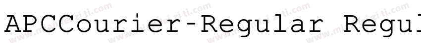 APCCourier-Regular Regular字体转换